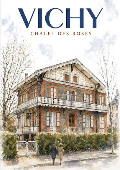 Affiche Vichy Chalet des Roses