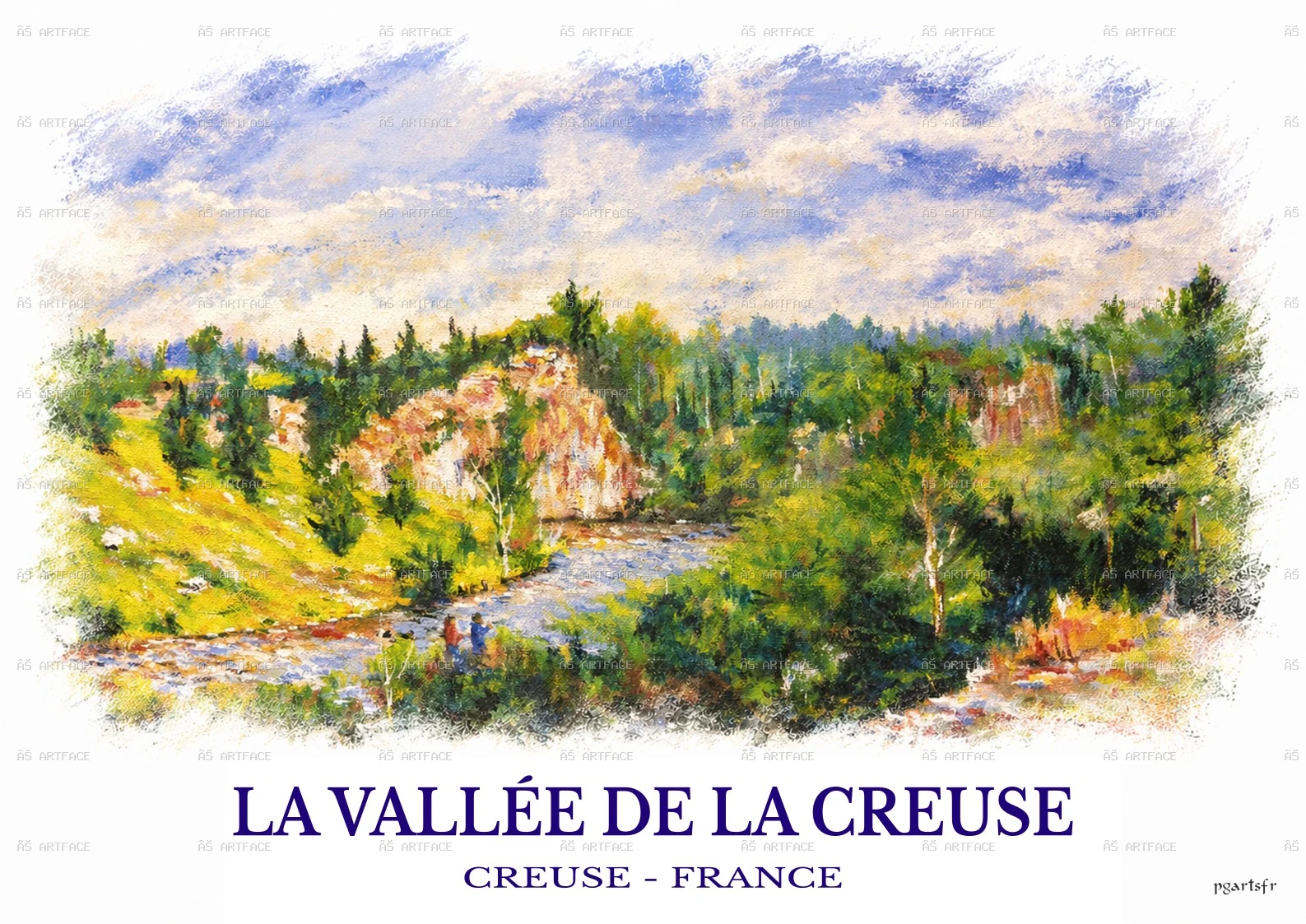 La Vallée de la Creuse – Carte d’art