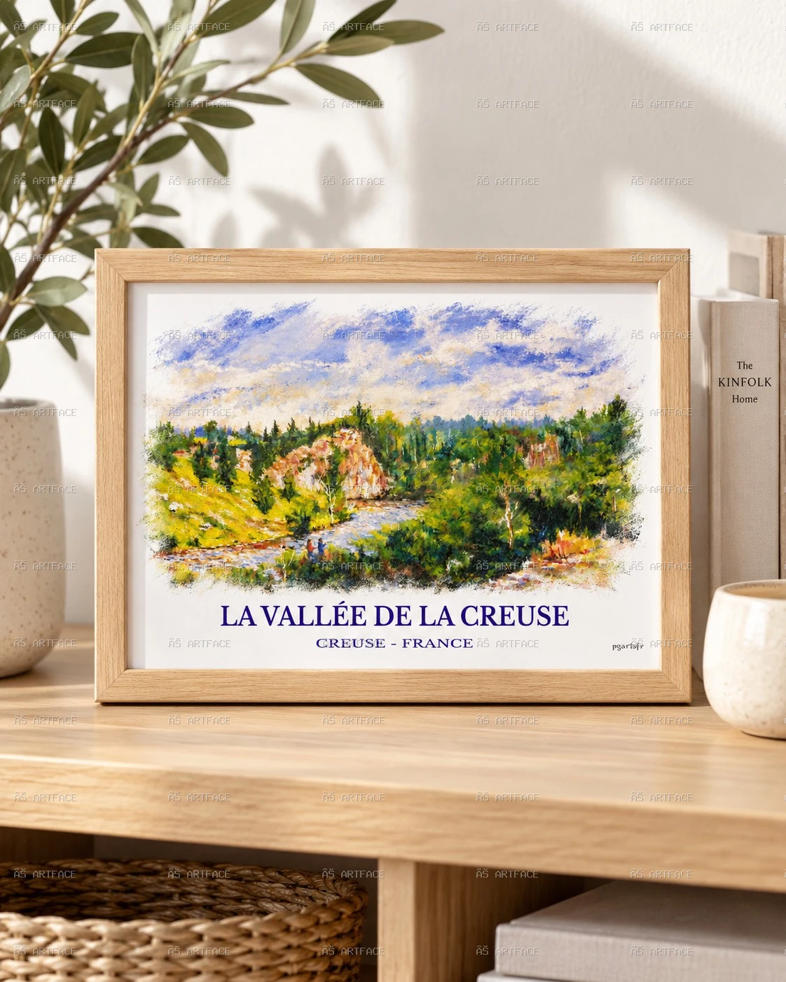 La Vallée de la Creuse – Carte d’art