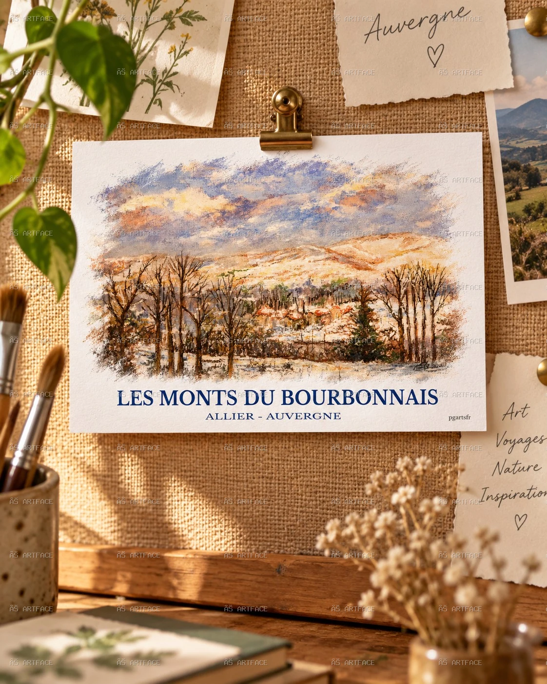 Les Monts Bourbonnais - carte